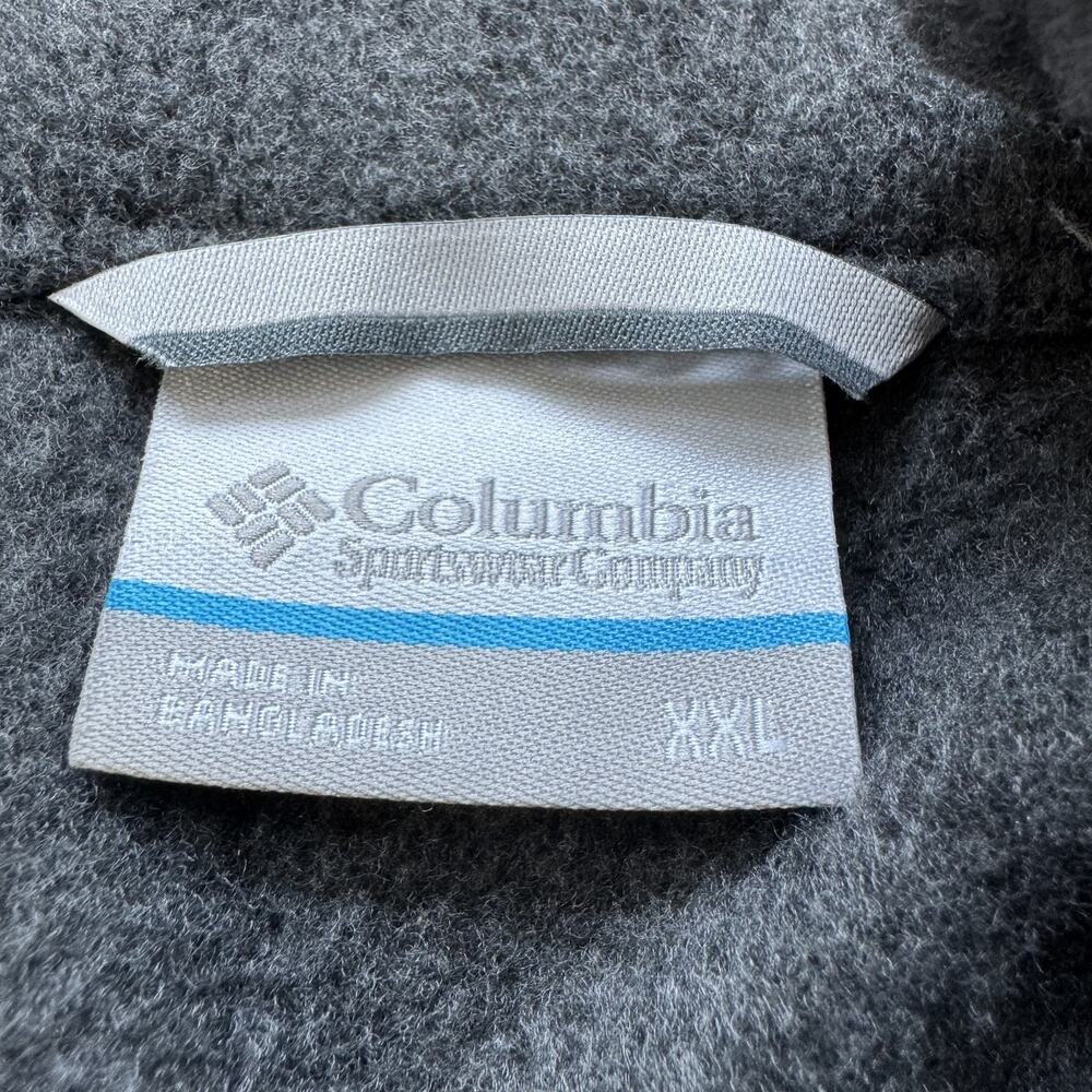 Columbia Men's Full Zip Fleece Jacket Charcoal Gray Soft Gorpcore XXL - Picture 6 of 8